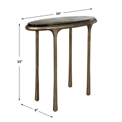 Ata Brass Oval Accent Table - Ornate Home