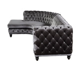 Atesis Dark Gray Velvet LAF Sectional Sofa - Ornate Home