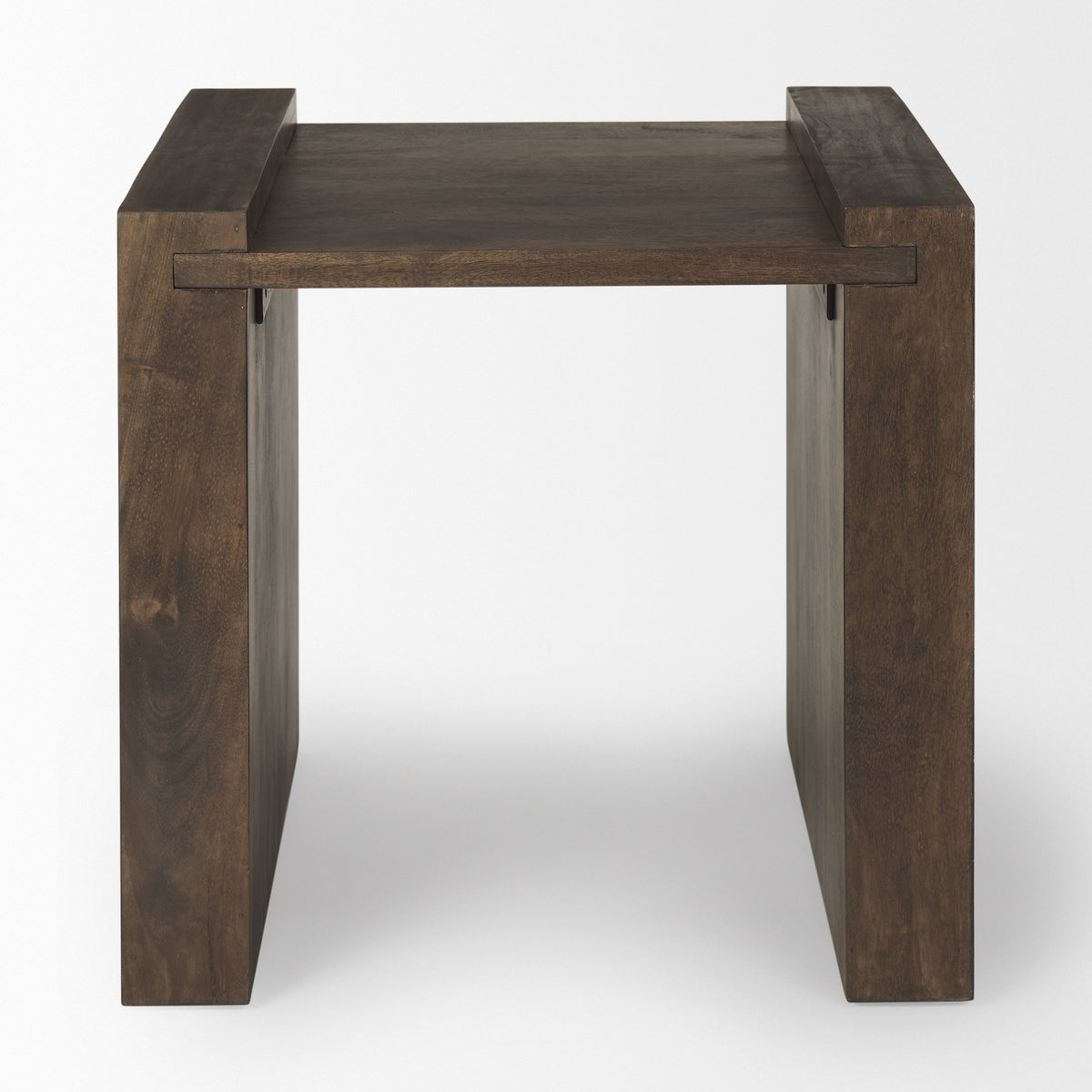 Athelia Dark Brown Wood Accent Table - Ornate Home