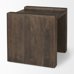 Athelia Dark Brown Wood Accent Table - Ornate Home