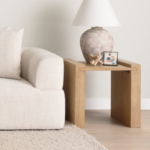 Athelia Light Brown Wood Accent Table - Ornate Home