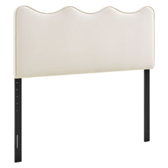 Athena Alabaster Stain-Resistant Performance Velvet King Size Headboard - Ornate Home