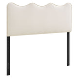 Athena Alabaster Stain-Resistant Performance Velvet Queen Size Headboard - Ornate Home