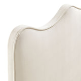 Athena Alabaster Stain-Resistant Performance Velvet Queen Size Headboard - Ornate Home