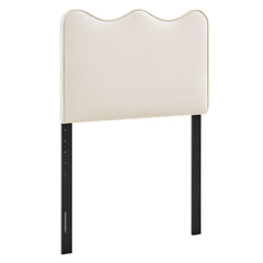 Athena Alabaster Stain-Resistant Performance Velvet Twin Size Headboard - Ornate Home