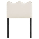 Athena Alabaster Stain-Resistant Performance Velvet Twin Size Headboard - Ornate Home