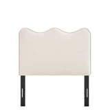 Athena Alabaster Stain-Resistant Performance Velvet Twin Size Headboard - Ornate Home