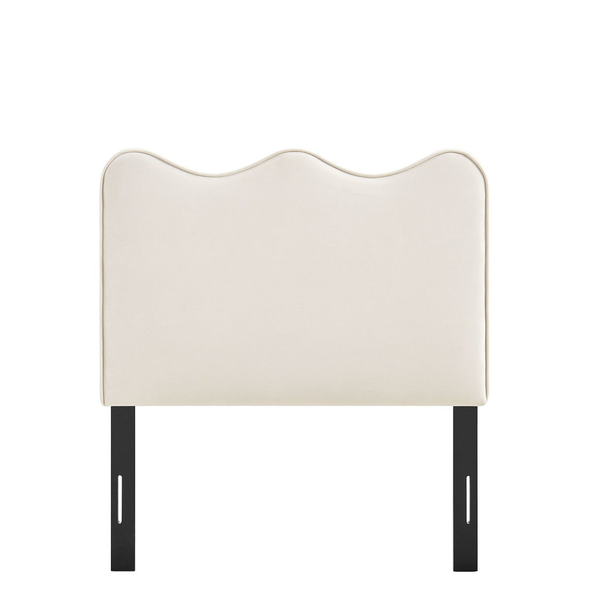 Athena Alabaster Stain-Resistant Performance Velvet Twin Size Headboard - Ornate Home