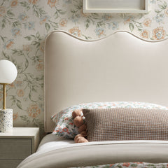 Athena Alabaster Stain-Resistant Performance Velvet Twin Size Headboard - Ornate Home