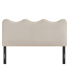Athena Almond Stain-Resistant Performance Velvet King Size Headboard - Ornate Home