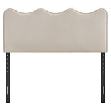 Athena Almond Stain-Resistant Performance Velvet Queen Size Headboard - Ornate Home