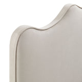Athena Almond Stain-Resistant Performance Velvet Queen Size Headboard - Ornate Home