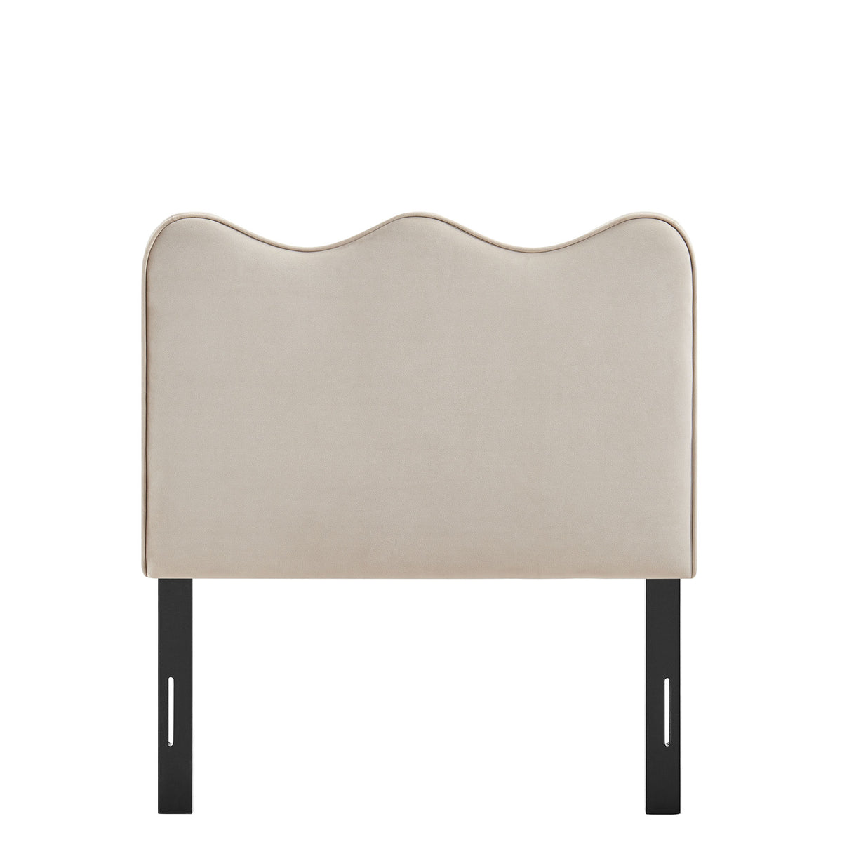 Athena Almond Stain-Resistant Performance Velvet Twin Size Headboard - Ornate Home