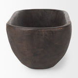 Athena Black-Brown Extra Large Oblong Reclaimed Wood Bowl - Ornate Home