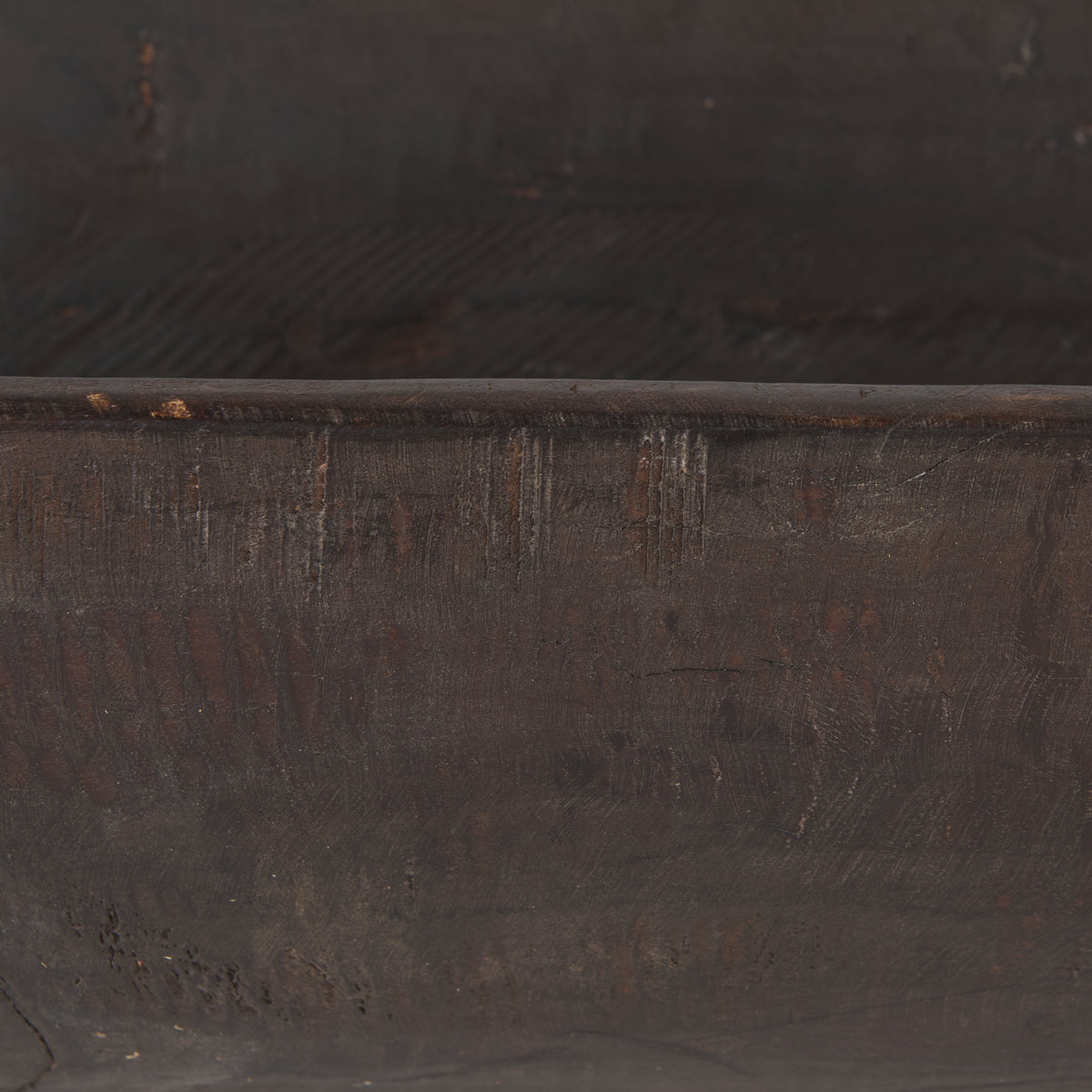 Athena Black-Brown Extra Large Oblong Reclaimed Wood Bowl - Ornate Home