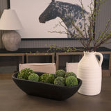 Athena Black-Brown Extra Large Oblong Reclaimed Wood Bowl - Ornate Home