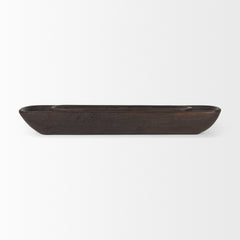 Athena Black-Brown Extra Large Reclaimed Wood Trays (Set of 2) - Ornate Home