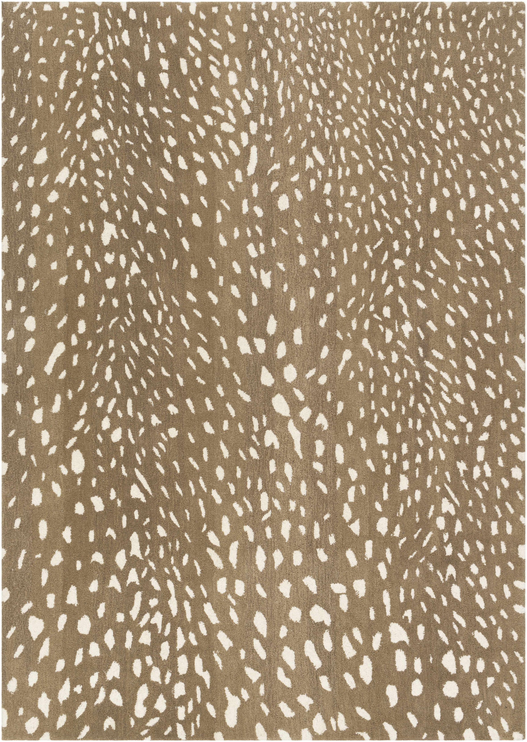 Athena Brown Giraffe Print Wool Rug - Ornate Home