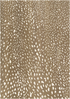 Athena Brown Giraffe Print Wool Rug - Ornate Home