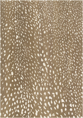 Athena Brown Giraffe Print Wool Rug - Ornate Home