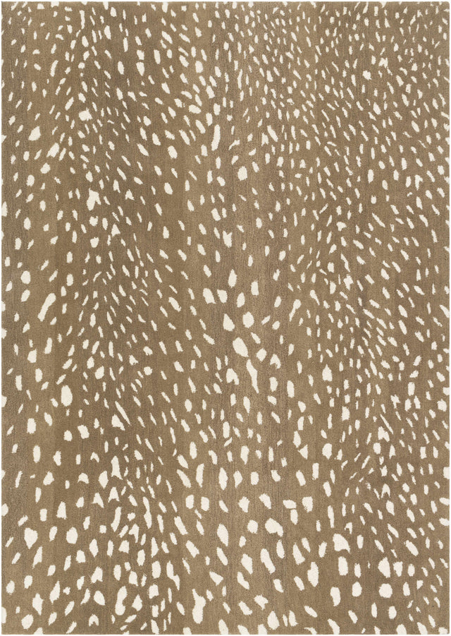 Athena Brown Giraffe Print Wool Rug - Ornate Home
