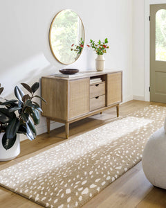 Athena Brown Giraffe Print Wool Rug - Ornate Home