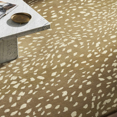 Athena Brown Giraffe Print Wool Rug - Ornate Home