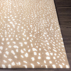Athena Brown Giraffe Print Wool Rug - Ornate Home