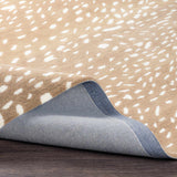 Athena Brown Giraffe Print Wool Rug - Ornate Home