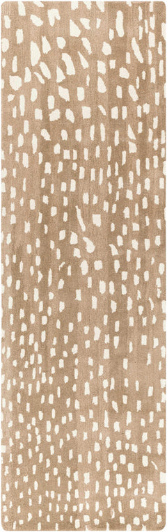 Athena Brown Giraffe Print Wool Rug - Ornate Home