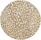 Athena Brown Giraffe Print Wool Rug - Ornate Home
