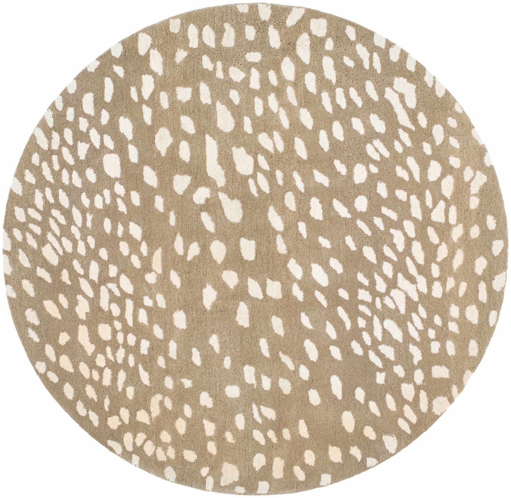Athena Brown Giraffe Print Wool Rug - Ornate Home