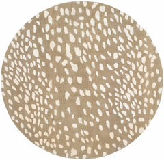 Athena Brown Giraffe Print Wool Rug - Ornate Home