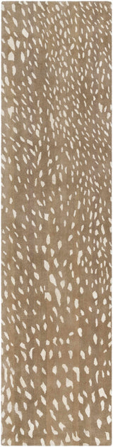 Athena Brown Giraffe Print Wool Rug - Ornate Home