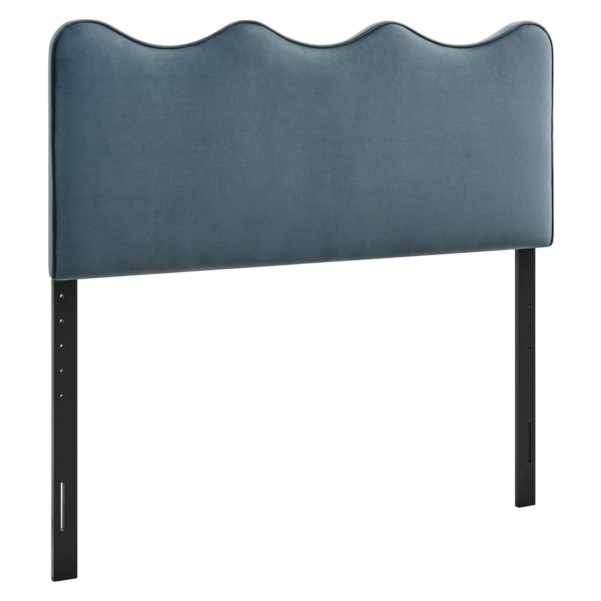 Athena Cadet Blue Stain-Resistant Performance Velvet Queen Size Headboard - Ornate Home