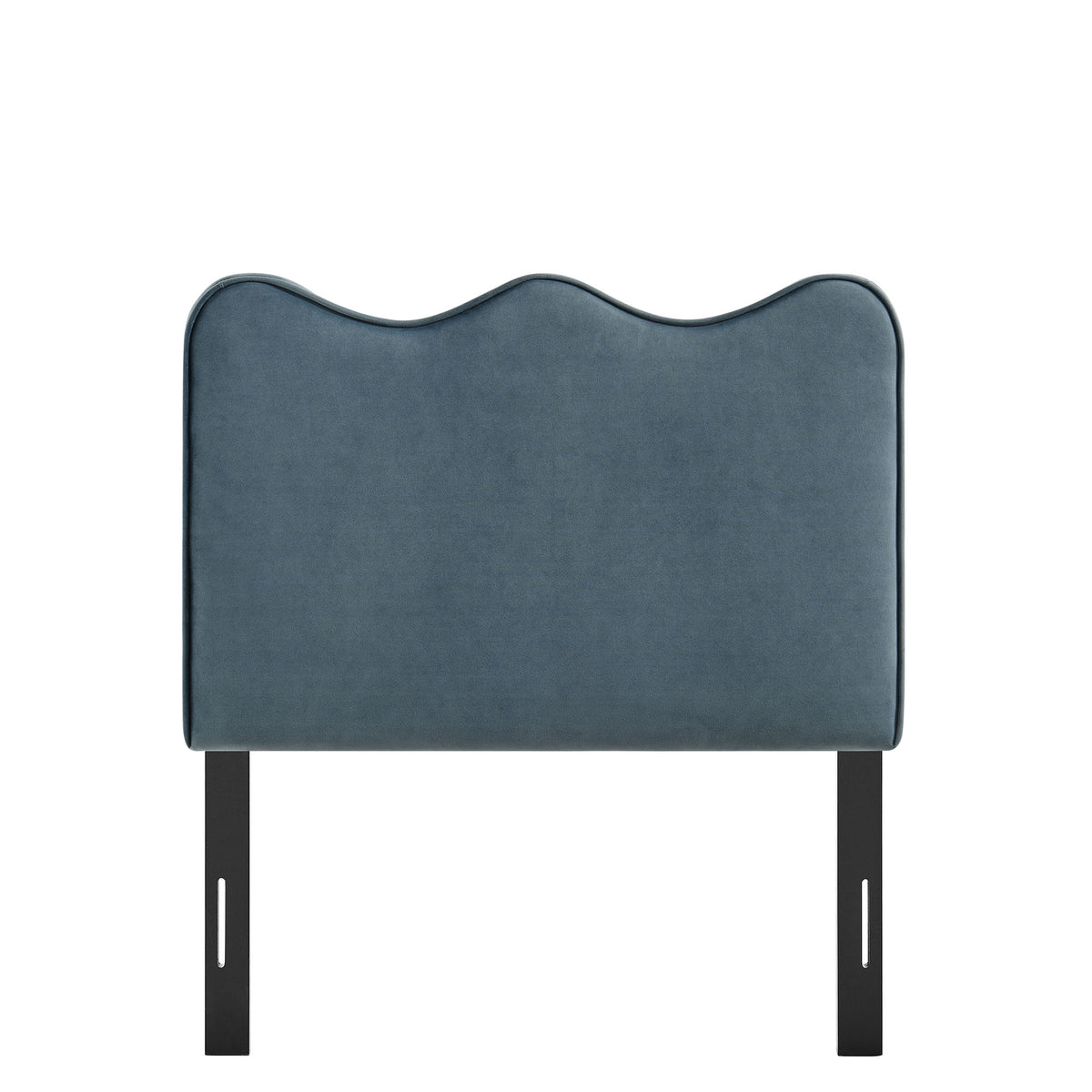 Athena Cadet Blue Stain-Resistant Performance Velvet Twin Size Headboard - Ornate Home
