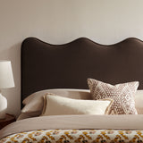 Athena Chocolate Brown Stain-Resistant Performance Velvet Full Size Headboard - Ornate Home