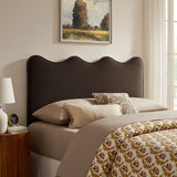 Athena Chocolate Brown Stain-Resistant Performance Velvet King Size Headboard - Ornate Home
