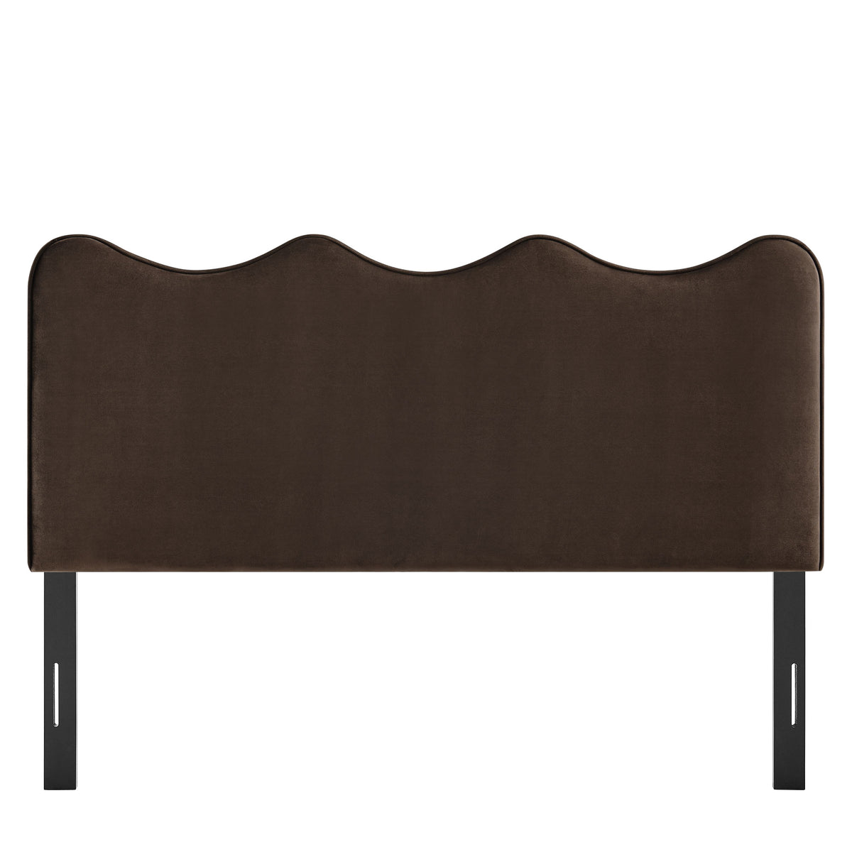 Athena Chocolate Brown Stain-Resistant Performance Velvet King Size Headboard - Ornate Home