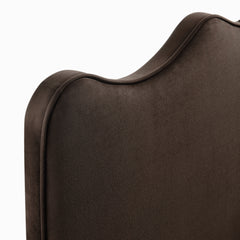 Athena Chocolate Brown Stain-Resistant Performance Velvet Queen Size Headboard - Ornate Home