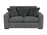 Athena Dark Gray Loveseat - Ornate Home