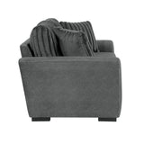 Athena Dark Gray Loveseat - Ornate Home