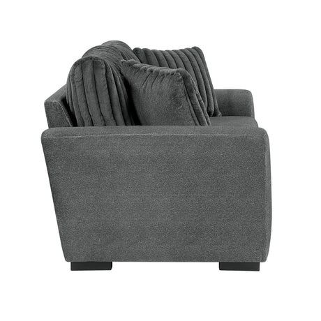 Athena Dark Gray Loveseat - Ornate Home