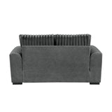 Athena Dark Gray Loveseat - Ornate Home