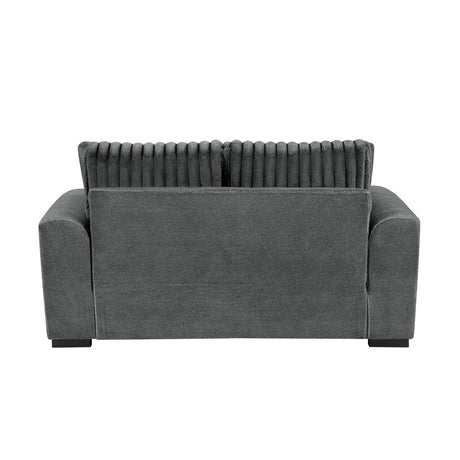 Athena Dark Gray Loveseat - Ornate Home