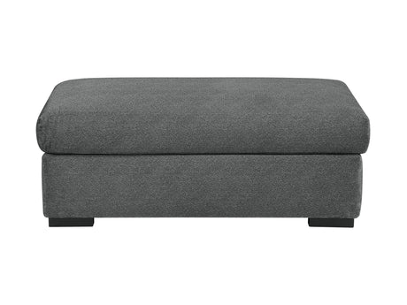 Athena Dark Gray Ottoman - Ornate Home
