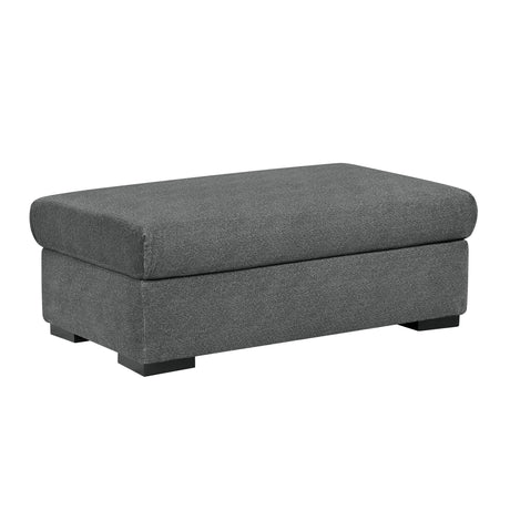Athena Dark Gray Ottoman - Ornate Home