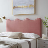 Athena Dusty Rose Performance Velvet Full/Queen Headboard - Ornate Home