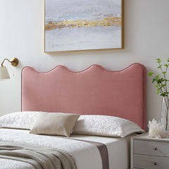 Athena Dusty Rose Performance Velvet Full/Queen Headboard - Ornate Home