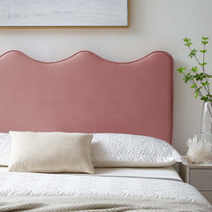 Athena Dusty Rose Performance Velvet Full/Queen Headboard - Ornate Home